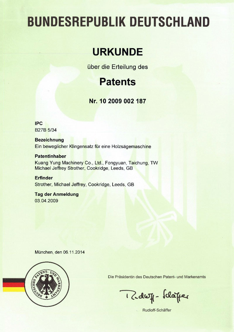 urkunde patents