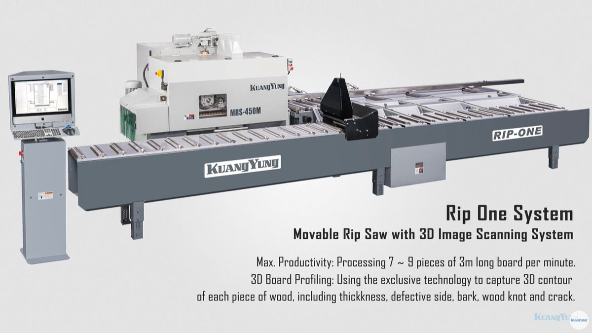 video 3D image scanning system rip saw
